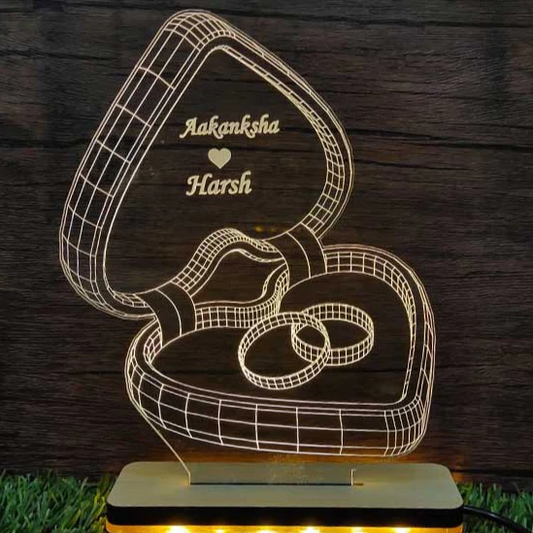 3D Ring Box Customized illusion Lamp