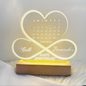 3D Heart Shape Celender Customized Illusion Lamp