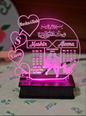 Couple calendar lamp