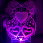 4 Rose Customized 3D Illusion Lamp