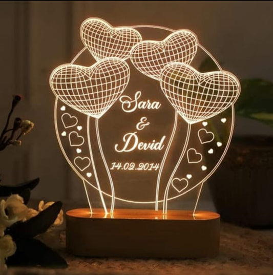 Round Shaped 3D Customized illusion Lamp