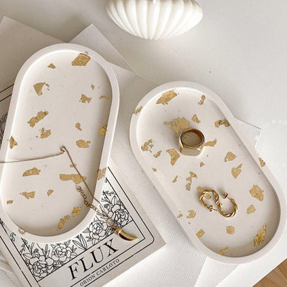 Gold Foiled Oval Tray