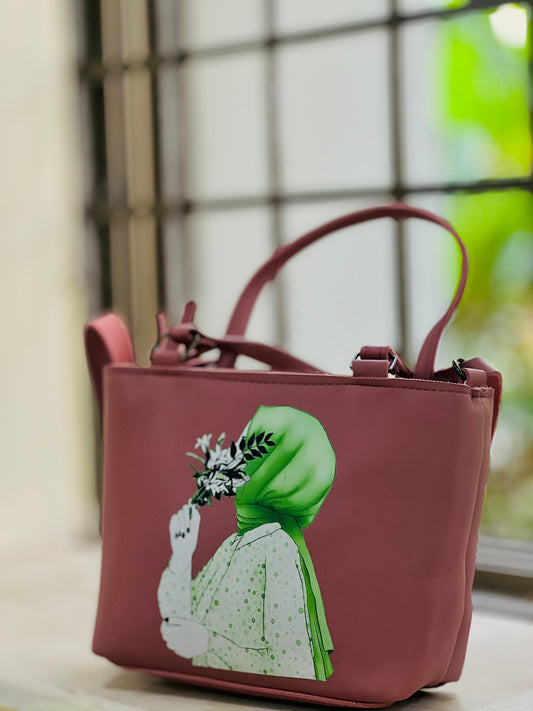 Trendy hand bag (pinkish)